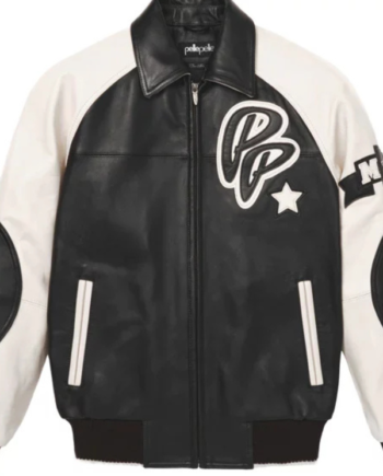 Pelle Pelle Black And White Soda Club Jacket.