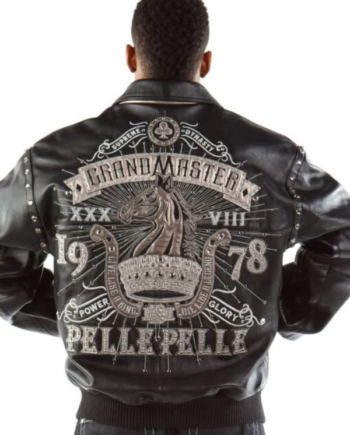 Pelle Pelle Grandmaster Black Genuine Leather Jacket.