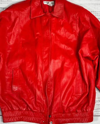 Pelle Pelle Mens Vintage Positano Lined Red Leather Jacket