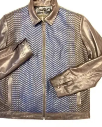 PelleSi Chocolate Blue Bomber Jacket