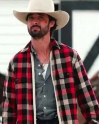 Yellowstone S03 Ryan Bingham Shearling Plaid Jacket.