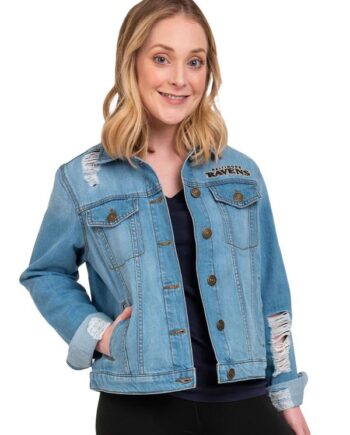 Aphrodite Baltimore Ravens Blue Denim Trucker Jacket