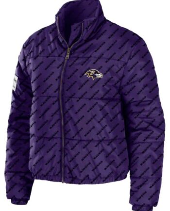 Ardenia Baltimore Ravens Women Purple Puffer Jacket