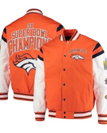 Broncos 3x Super Bowl Champions Nfl Jacket