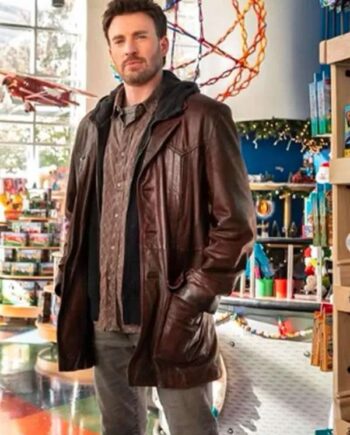 Chris Evans One Brown Leather Jacket