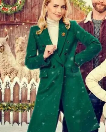 Christmas On The Alpaca Farm Kirsten Comerford Green Coat