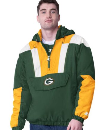 Green Bay Packers Starter Nfl Green Hoodie Jacket .