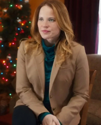 Katie Leclerc A Very Vermont Christmas 2024 Brown Blazer