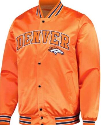 NFL Orange Denver Broncos Elliot Full-snap Jacket.