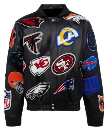 Nfl Black Collage Jeff Hamilton Jacket.