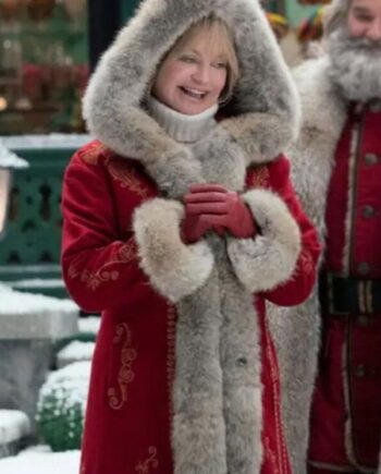 The Christmas Chronicles 2 Mrs. Claus Red Fur Collar Coat