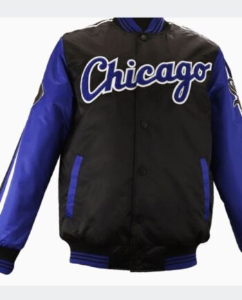 Chicago White Sox Varsity Satin Black Jacket