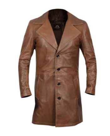 Men Leather Car Coat