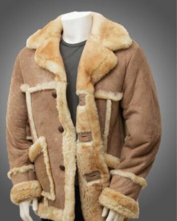 Mens Sheepskin Leather Fur Coat